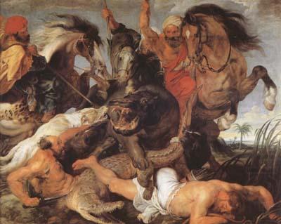 Hippopotamus and Crocodile Hunt (mk080, Peter Paul Rubens